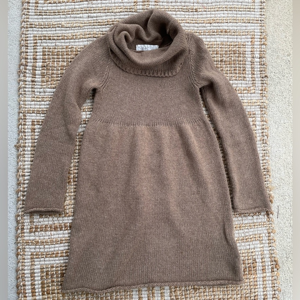 Vintage Y2K Old Navy Turtleneck Sweater Dress Small Cotton Lambswool Hong Kong